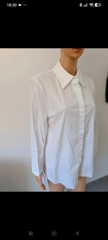 Witte Mind Matter blouse voor dames M/L 100% katoen - Oversized pasvorm - TBE – photo 14